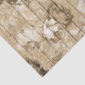 Sepia Tone Blume und Rose auf Holz Seidenpapier (Ausschnitt)