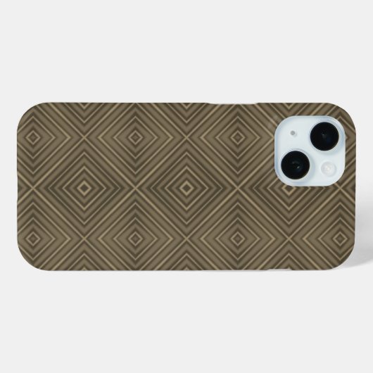 Sepia Tone Hypnotic Diamond Modern Pop Art Case-Mate iPhone Hülle (Rückseite (Horizontal))