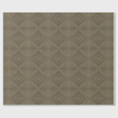 Sepia Tone Hypnotic Diamond Modern Pop Art Geschenkpapier (Flach)