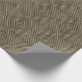 Sepia Tone Hypnotic Diamond Modern Pop Art Geschenkpapier (Ecke)