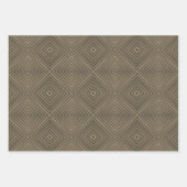 Sepia Tone Hypnotic Diamond Modern Pop Art Geschenkpapier Set (Vorderseite)