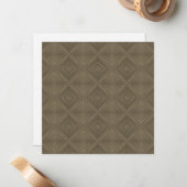 Sepia Tone Hypnotic Diamond Modern Pop Art Mitteilungskarte (Vorderseite/Rückseite Beispiel)