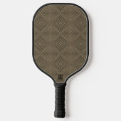 Sepia Tone Hypnotic Diamond Modern Pop Art Pickleball Schläger (Rückseite)