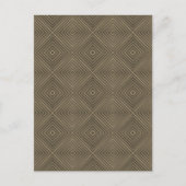 Sepia Tone Hypnotic Diamond Modern Pop Art Postkarte (Vorderseite)
