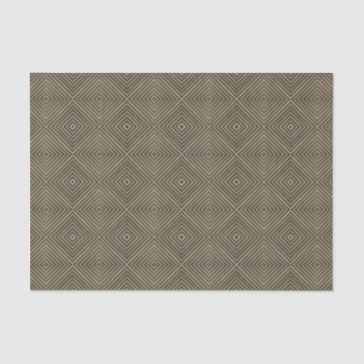 Sepia Tone Hypnotic Diamond Modern Pop Art Seidenpapier (Vorderseite)