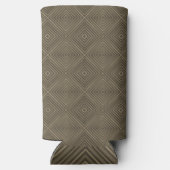 Sepia Tone Hypnotic Diamond Modern Pop Art Selters Dosenkühler (Rückseite)