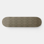Sepia Tone Hypnotic Diamond Modern Pop Art Skateboard (Horizontal)