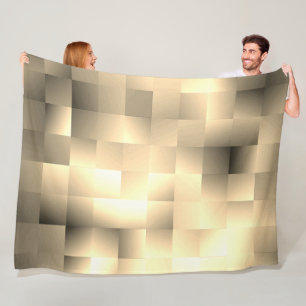 Sepia-Töne in einem quadratischen Muster Fleecedecke