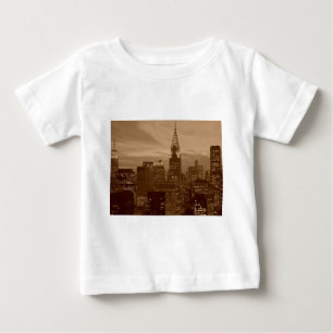 Sepia Tone New York City Baby T-shirt