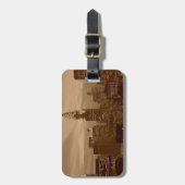 Sepia Tone New York City Gepäckanhänger (Vorderseite vertikal)