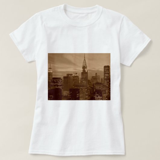 Sepia Tone New York City T-Shirt (Design vorne)