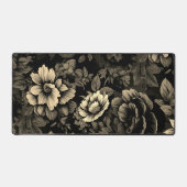 Sepia Tone Vintag Floral Print Schreibtischunterlage (Vorderseite)