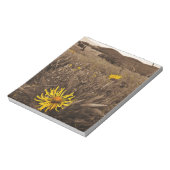 Sepia tone Yellow Wildblumen Notizblock (Rotiert)