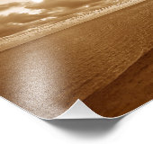 Sepia Toned Beach Scene Fotodruck (Ecke)