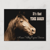 Sepia Toned Horse Erinnerung Postkarte (Vorderseite)