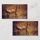 Sepia Toned Rustic Horse Art Visitenkarte (Vorne/Hinten)