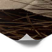 Sepia Toned Soccer Ball Poster (Ecke)