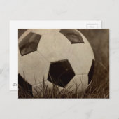 Sepia Toned Soccer Ball Postkarte (Vorne/Hinten)