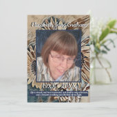 Sepia Toned Sunflower Art | FOTO | Beerdigung Programm (Stehend Vorderseite)