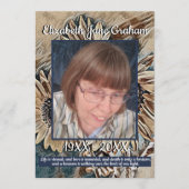 Sepia Toned Sunflower Art | FOTO | Beerdigung Programm (Vorderseite)