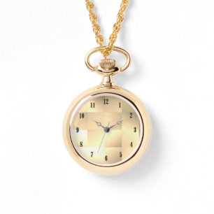Sepia Tones in einem quadratischen Muster schwarze Armbanduhr