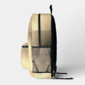 Sepia Tones in Square Pattern Bedruckter Rucksack (Rechts)