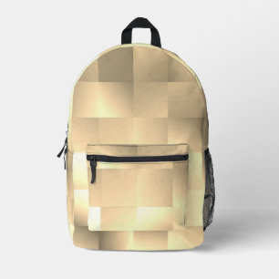 Sepia Tones in Square Pattern Bedruckter Rucksack