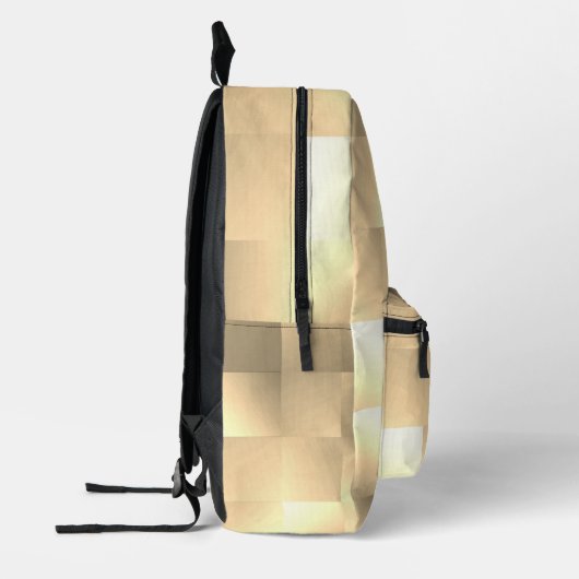 Sepia Tones in Square Pattern Bedruckter Rucksack (Links)