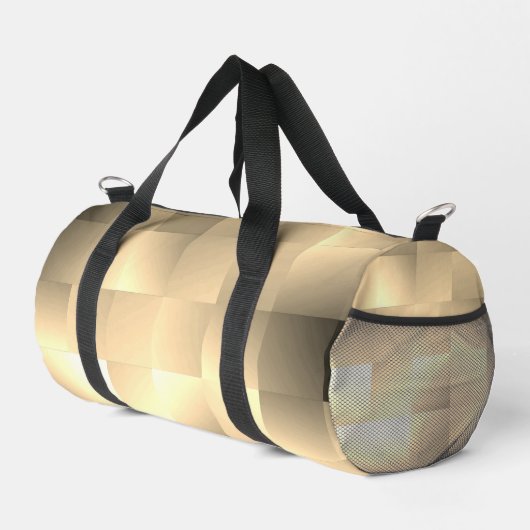 Sepia Tones in Square Pattern Duffle Bag (Rechte Ecke)