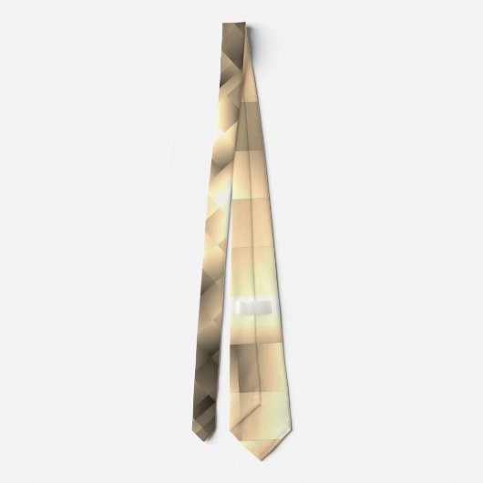 Sepia Tones in Square Pattern Krawatte (Rückseite)