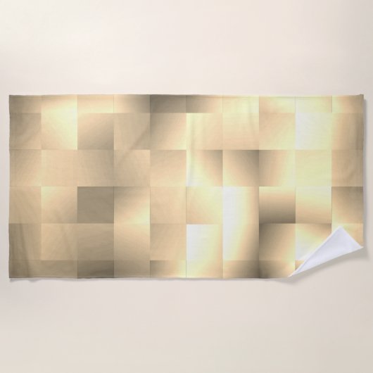 Sepia Tones in Square Pattern Strandtuch (Vorderseite)