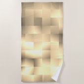 Sepia Tones in Square Pattern Strandtuch (Vorderseite)