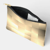Sepia Tones in Square Pattern Zubehörtasche (Offen)
