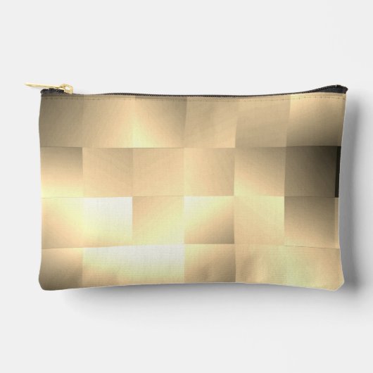 Sepia Tones in Square Pattern Zubehörtasche (Vorderseite)