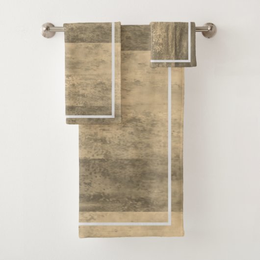 Sepia Tones Ombre Streifen Badhandtuch Set (Insitu)