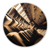 Sepia Train Interior Keramikknauf (Vorderseite)