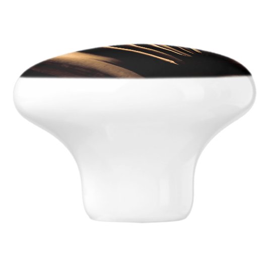 Sepia Train Interior Keramikknauf (Seitenansicht)