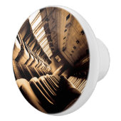 Sepia Train Interior Keramikknauf (Rechts)