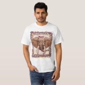 Sepia Tribal Elephant T - Shirt (Vorne ganz)