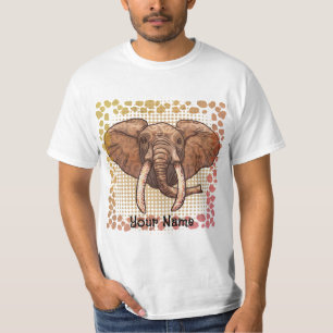 Sepia Tribal Elephant T - Shirt