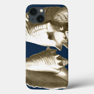 Sepia-TritonshornSeashells Case-Mate iPhone Hülle