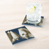 Sepia-TritonshornSeashells Glasuntersetzer (Schrägansicht)