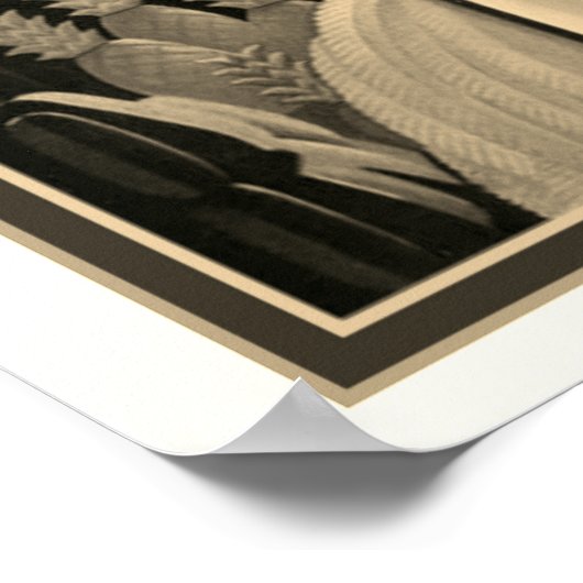 Sepia Tropical Art Deco Print-William P. Welsh Poster (Ecke)