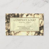 Sepia und dunkelbrauner Marmorstein Visitenkarte (Rückseite)