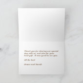 Sepia und schwarzes Bildrollenmuster Dankeskarte (Innenseite)