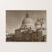 Sepia Venice Grand Canal Piazza San Marco Salute Puzzle (Horizontal)