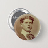 sepia Viktorianischer gut aussehender Typ Button (Vorne & Hinten)