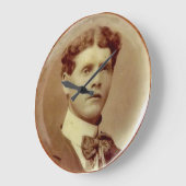 sepia Viktorianischer gut aussehender Typ Große Wanduhr (Winkel)