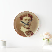 sepia Viktorianischer gut aussehender Typ Große Wanduhr (Zuhause)