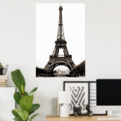 Sepia Vintag Eiffel Tower Paris Travel Poster (Heimbüro)